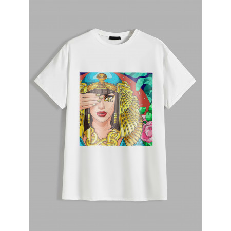 Tricou regina egipteană Cleopatra art bumbac